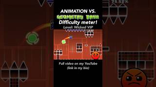 Animation vs Geometry Dash Difficulty meter! #geometrydash #gd