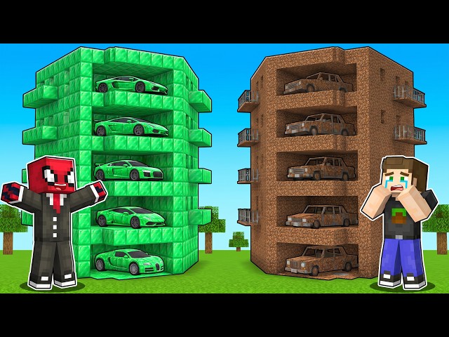 ZENGİN vs FAKİR: Apartman Araba Garajı (Minecraft)