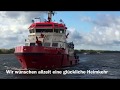 Neues Feuerlöschboot Branddirektor Westphal nimmt Kurs auf Hamburg