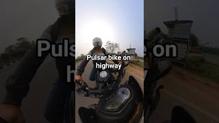 Pulsar bike on highway 🏍️❤️ #shorts #pulsar #bike #travel