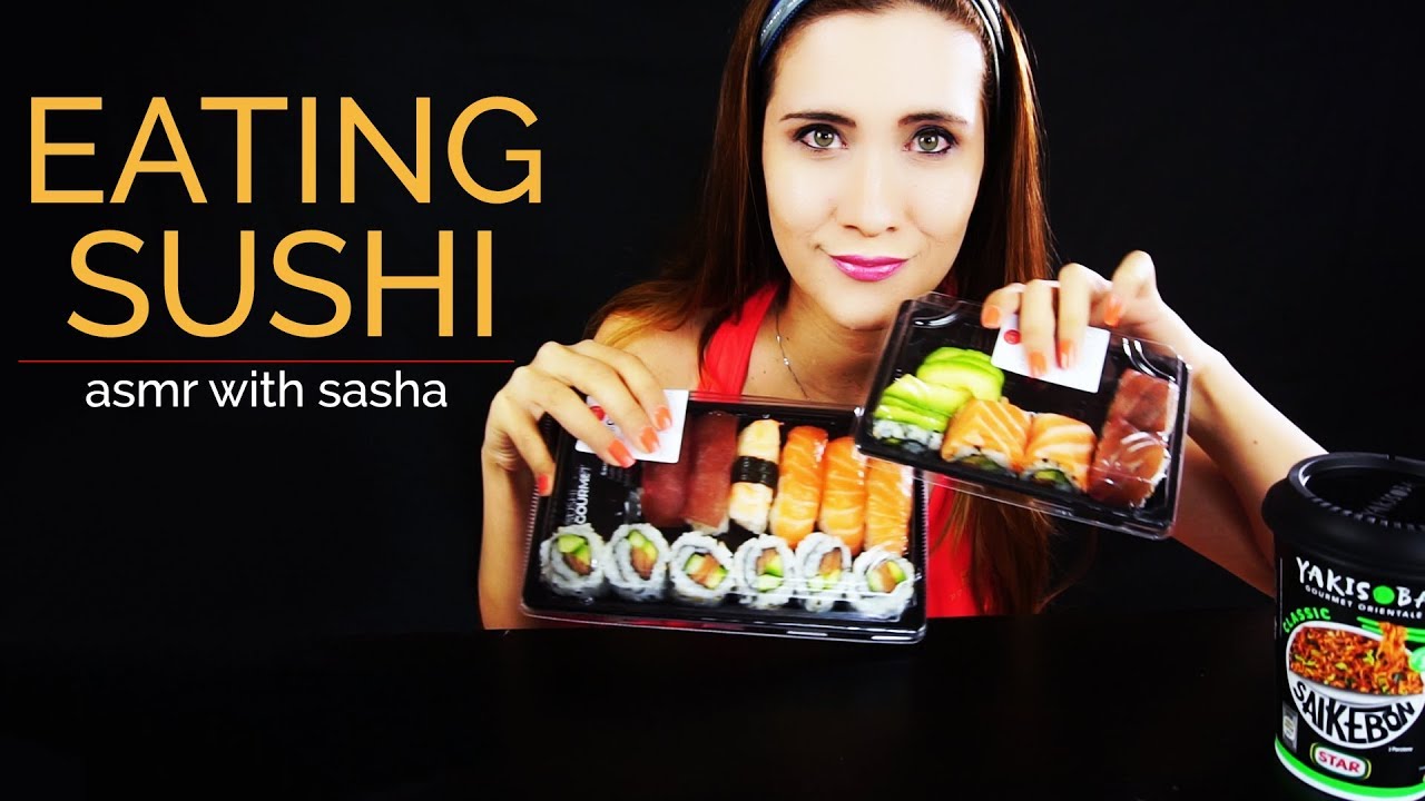 EATING ASMR. Cenamos juntos? Comiendo SUSHI | Asmr en Español | Asmr with Sasha