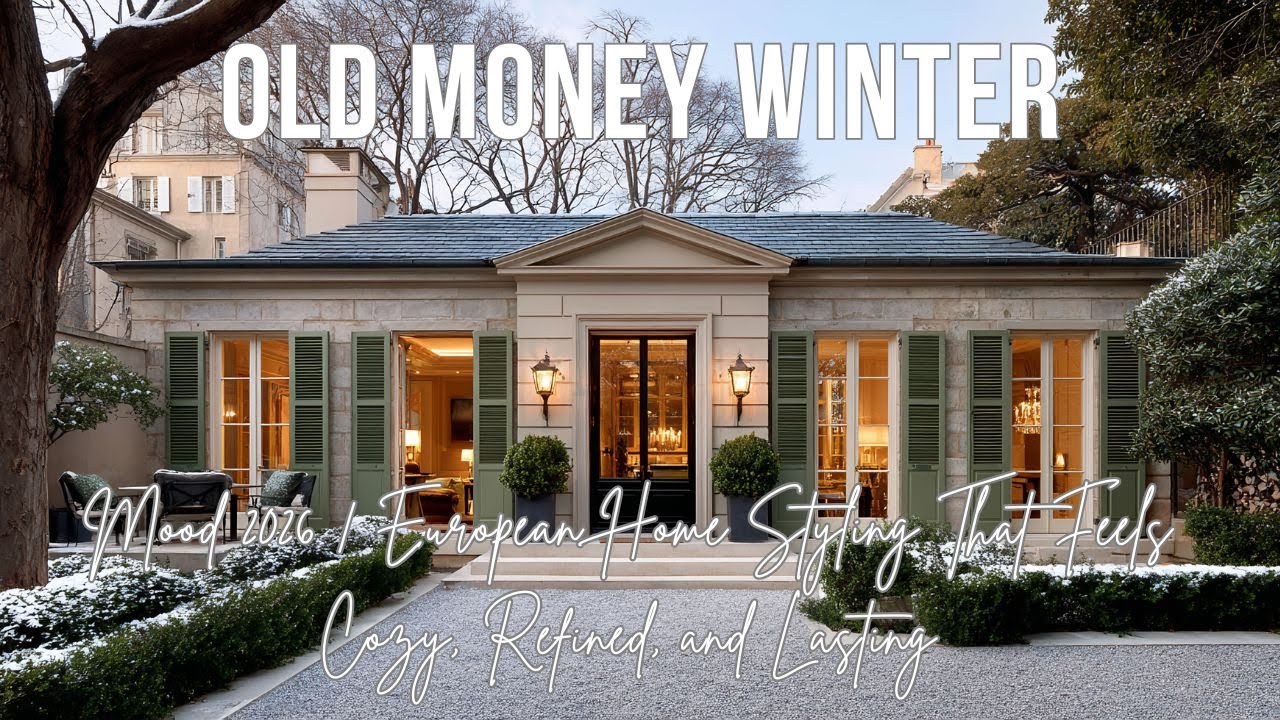 Old Money Winter Mood 2026  European Home Styling That Feels Cozy, Refined, and Lasting