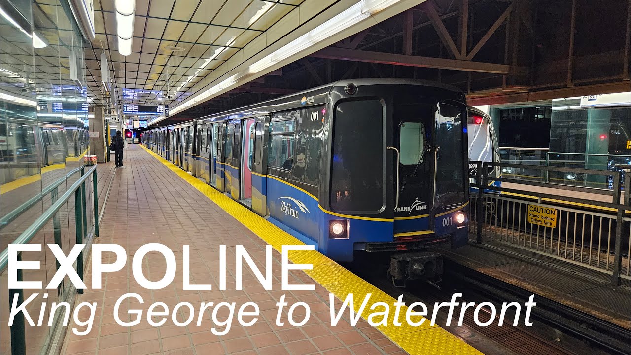 Night Time SkyTrain Ride - Expo Line - King George to Waterfront