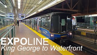 Night Time SkyTrain Ride  Expo Line  King George to Waterfront