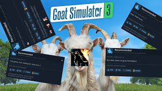The Steam Reviews For This Game Are The GOAT!!! | Goat Simulator 3