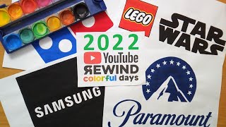 YouTube Rewind 2022 - colorful days - All logos from 2022