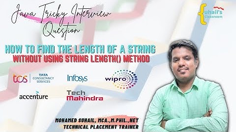 Java Tricky Interview Question 2023 | finding the length of a string without using length() method