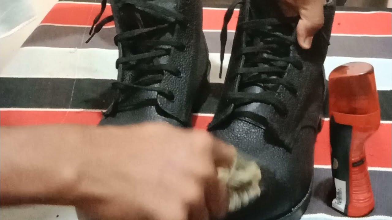 How to polish ncc dms shoes how to shine dms shoes YouTube