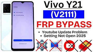 Vivo Y21 (V2111) Google/FRP Bypass Android 12 - Setting Not Open 2025 Without Pc YouTube Update Show