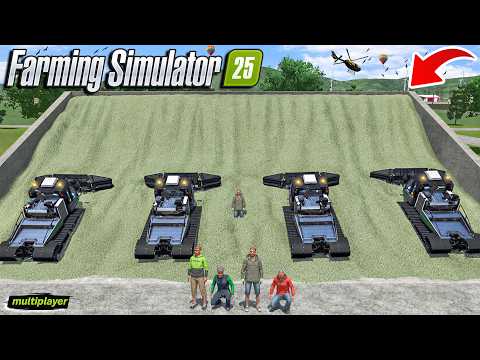 Overfilling the BIGGEST BUNKER w/ Massive Amounts of Chaff! | MULTIPLAYER | Farming Simulator 25