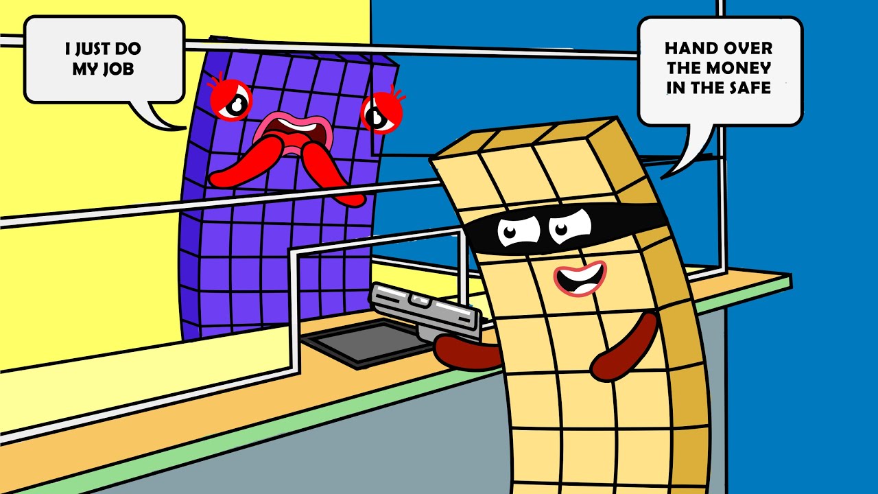 Number Blocks Bank OMG !! There Was A Robbery At The Bank Numberblocks Fanmade Coloring ...