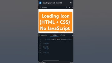 Create a Loading Icon with Only HTML & CSS | No JavaScript Needed! 🚀 #WebDesigen #CSS #shorts #js