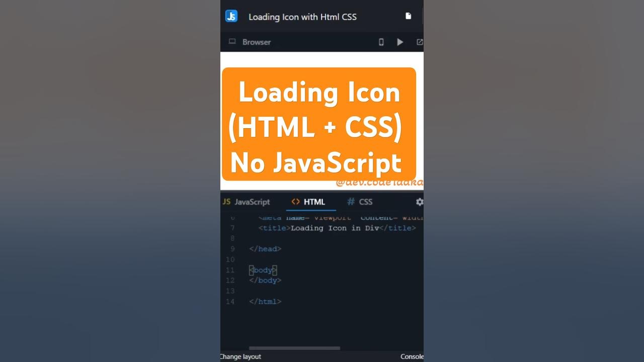 Create a Loading Icon with Only HTML & CSS | No JavaScript Needed! 🚀 # ...