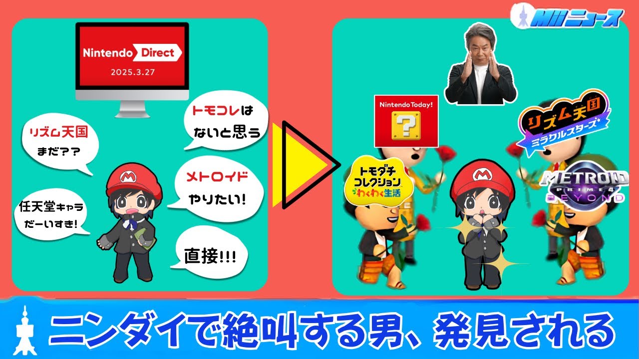 【絶叫】トモコレ、リズム天国、メトロイドが欲しいと言ったらすべて来ちゃった人～ニンテンドーダイレクトの反応～