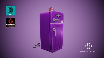Modeling, Unwrap & Texturing Stylized Fridge - Part2 [Unwrap]