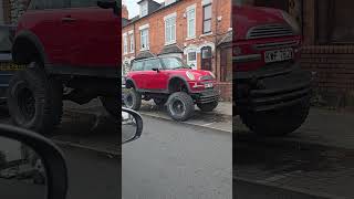 Mini Cooper with Monster Truck Bodykit