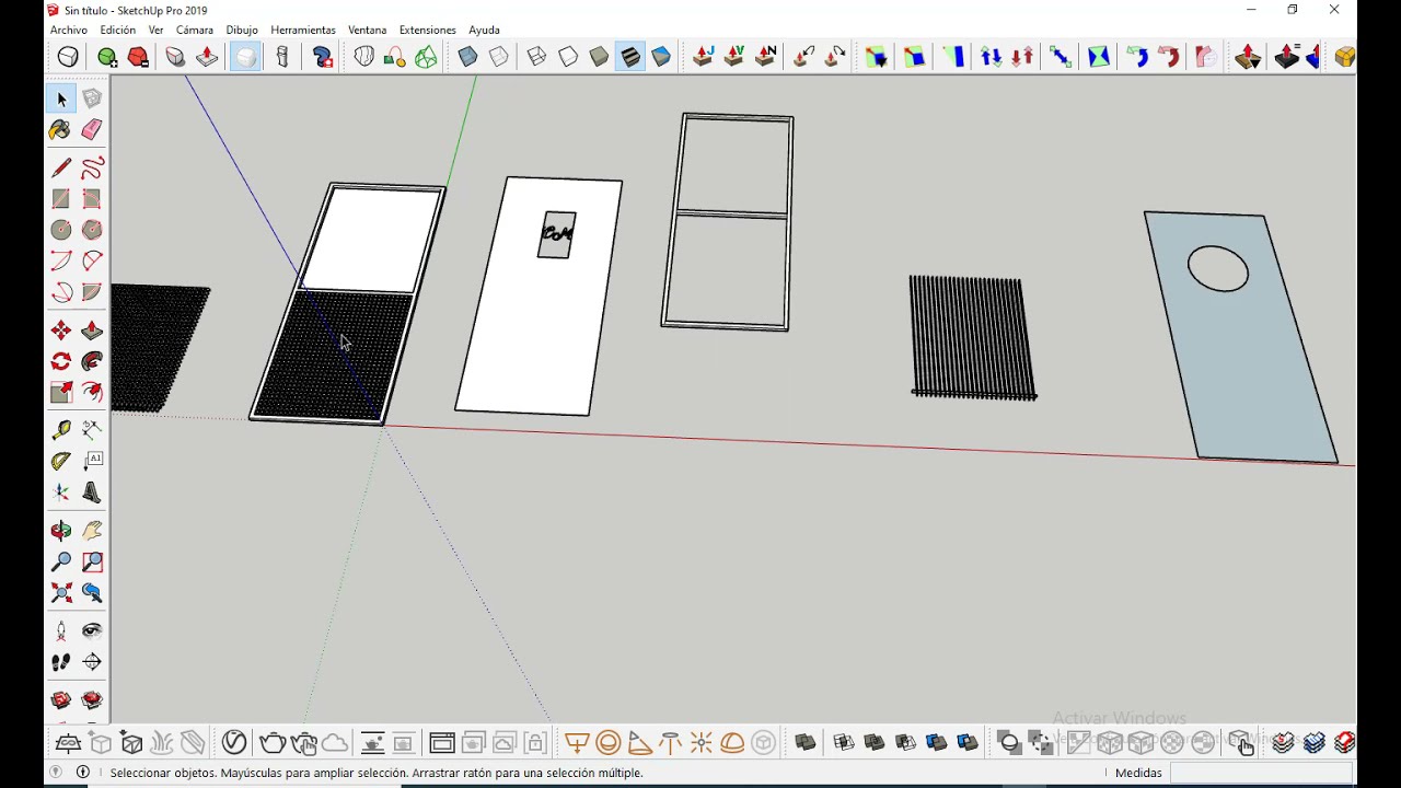 👉Curso de modelado de muebles 3d sketchup💻, para Maquinas CNC🔨. #12 PUERTAS, PANEL Y DECORADO