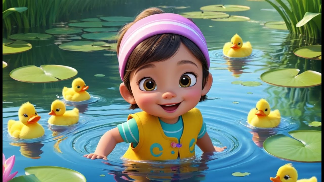 Five Colorful Ducks – Rainbow Pond Song! + More | Fun Counting and Color Rhyme for Kids