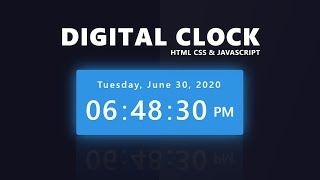 Digital Clock | With Date (Day, Month, Year) - Using HTML, CSS & Javascript screenshot 5