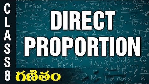 Direct Proportion | 8th Class Mathematics | Digital Teacher