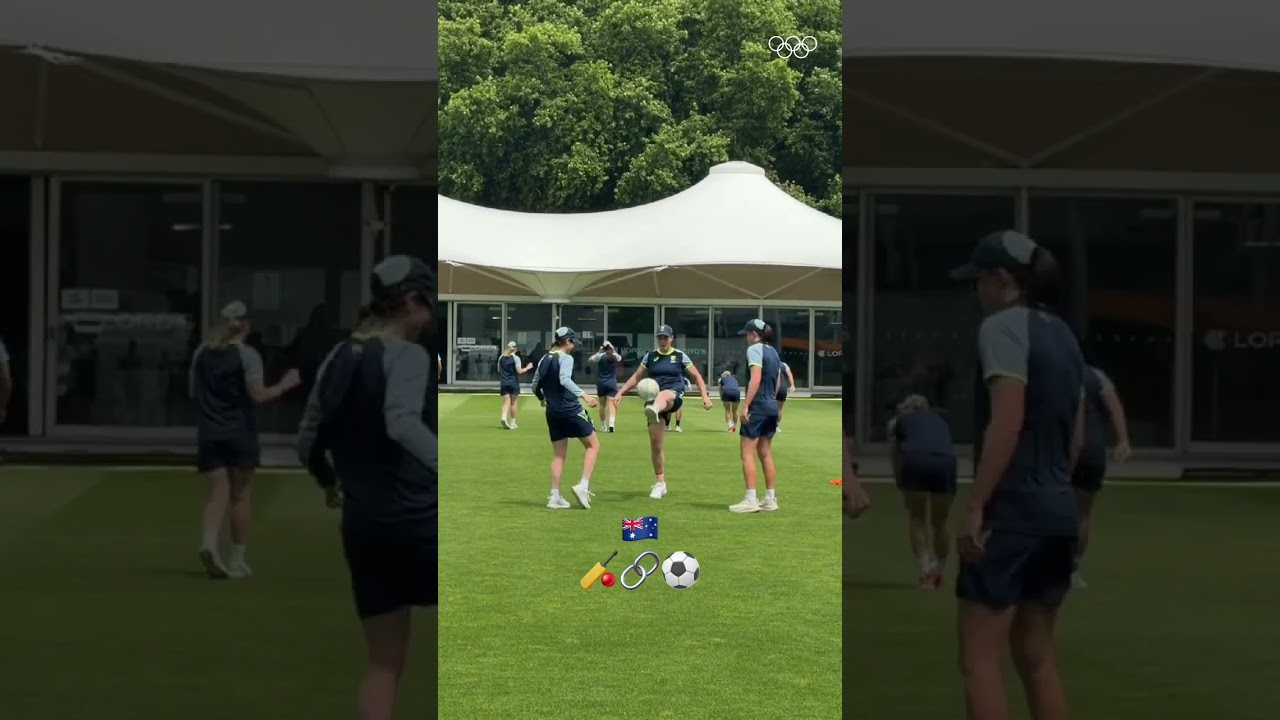 Different ball. ⚽🇦🇺🏏 Same skill.We all have that #FIFAWorldCup vibe. 😍