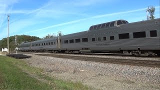 The eastbound "california zephyr" runs on westbound track through
agency, iowa october 9, 2016. engineer of amtrak #6 blows "shave and a
haircut" ...