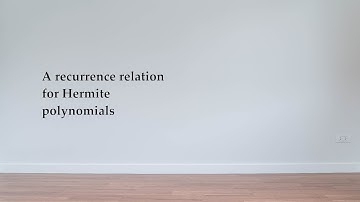 A recurrence relation for Hermite polynomials