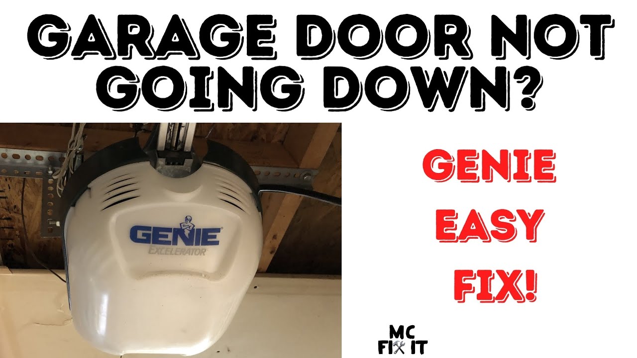 Garage Door Not Going Down? Check out this super easy fix!