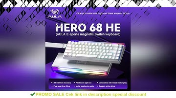 AULA HERO 68HE Magnetic Switch Keyboard Rapid Trigger 8K Return Esports Gamer Keyboard RGB Wired Gam
