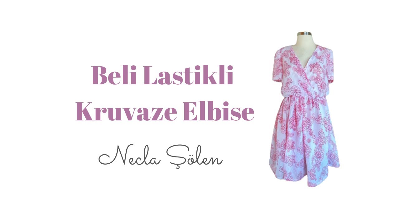 BELİ LASTİKLİ KRUVAZE ELBİSE | Necla Şölen