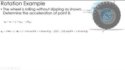 Dynamics Example: Acceleration using Relative Motion Analysis