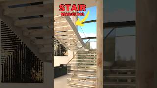 Stair Modeling In 3D's Max🔥 #3dsmax #shortvideo #architecture