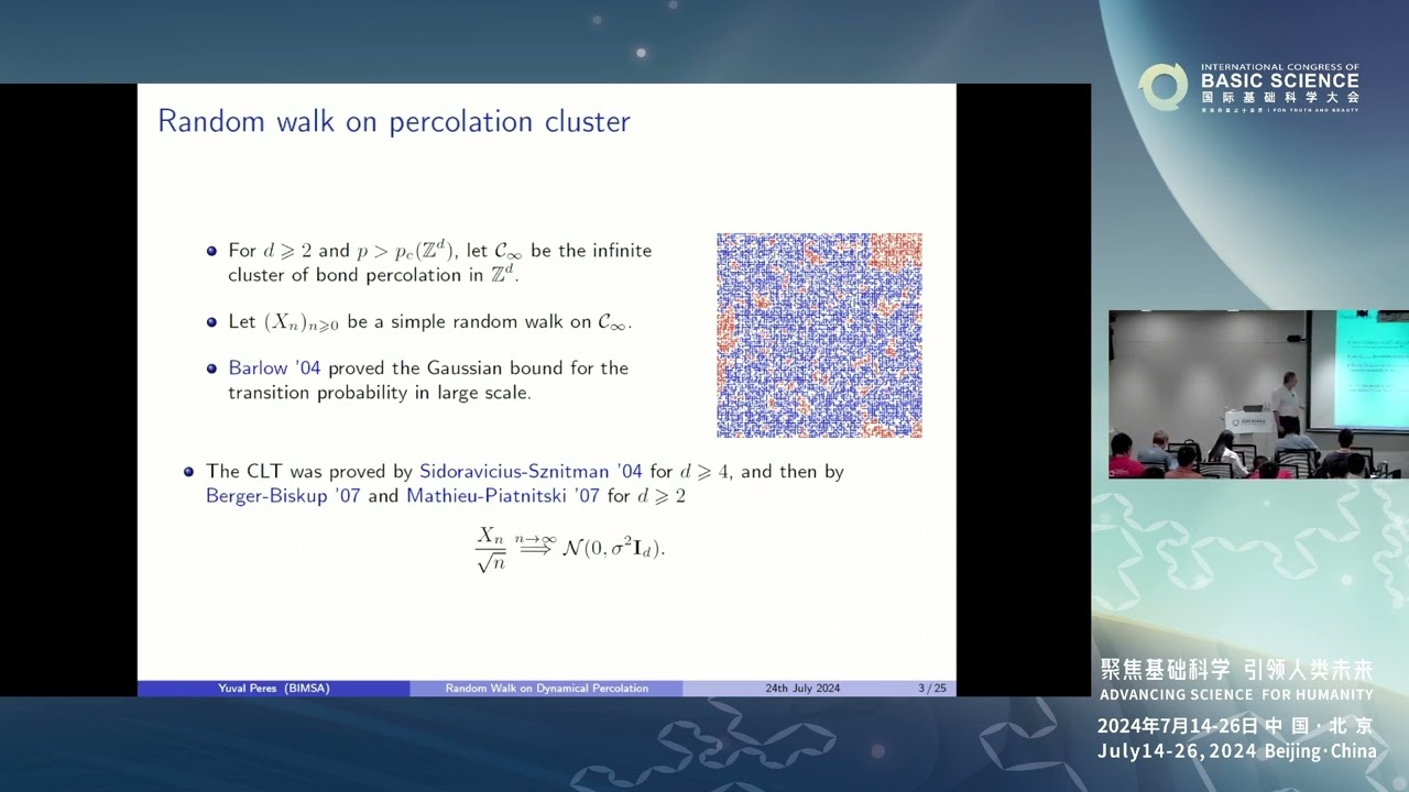 Yuval Peres: Random walk on dynamical percolation: separating critical and supercritial... 
