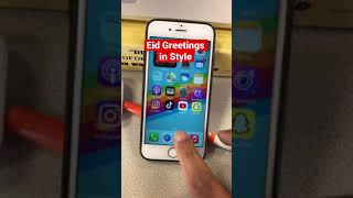 Send EID GREETINGS using iPhone Trick #shorts screenshot 1