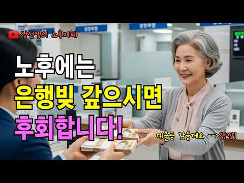 노후에 대출금 있으면 갚지 말고 꼭 이렇게 하세요. 갚고 나서 후회하면 늦어요 |노후지혜|노후대출|