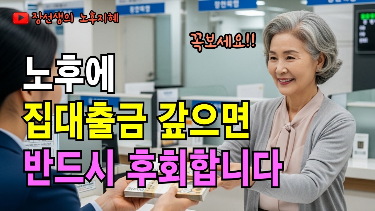 노후에 집 대출금 있으면 갚지 말고 반드시 이렇게 하세요. |노후지혜|노후대출|