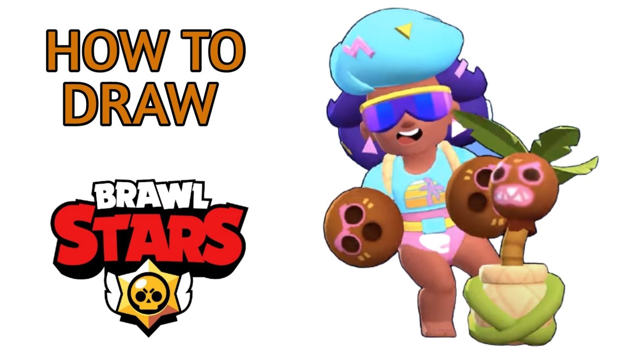 How To Draw New Brawler Skin Coco Rosa Brawl Stars Step By Step Youtube - coco brawl stars