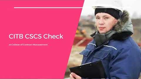 CITB CSCS Check
