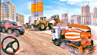قيادة شاحنة البناء - قيادة شاحنة خلط الأسمنت - ألعاب الشاحنات والسيارات - محرك شاحنة موقع البناء # 5