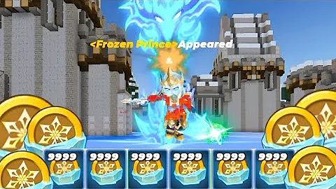 Farming 9999 FROZEN COINS! Blockman Go Skyblock