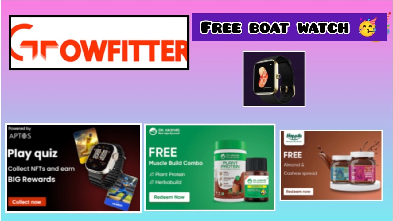Free boat watch 🥳 Growfitter Loot Offer Today | free shopping app 