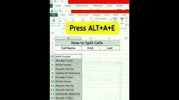 How to split  cells |#shorts |#excel