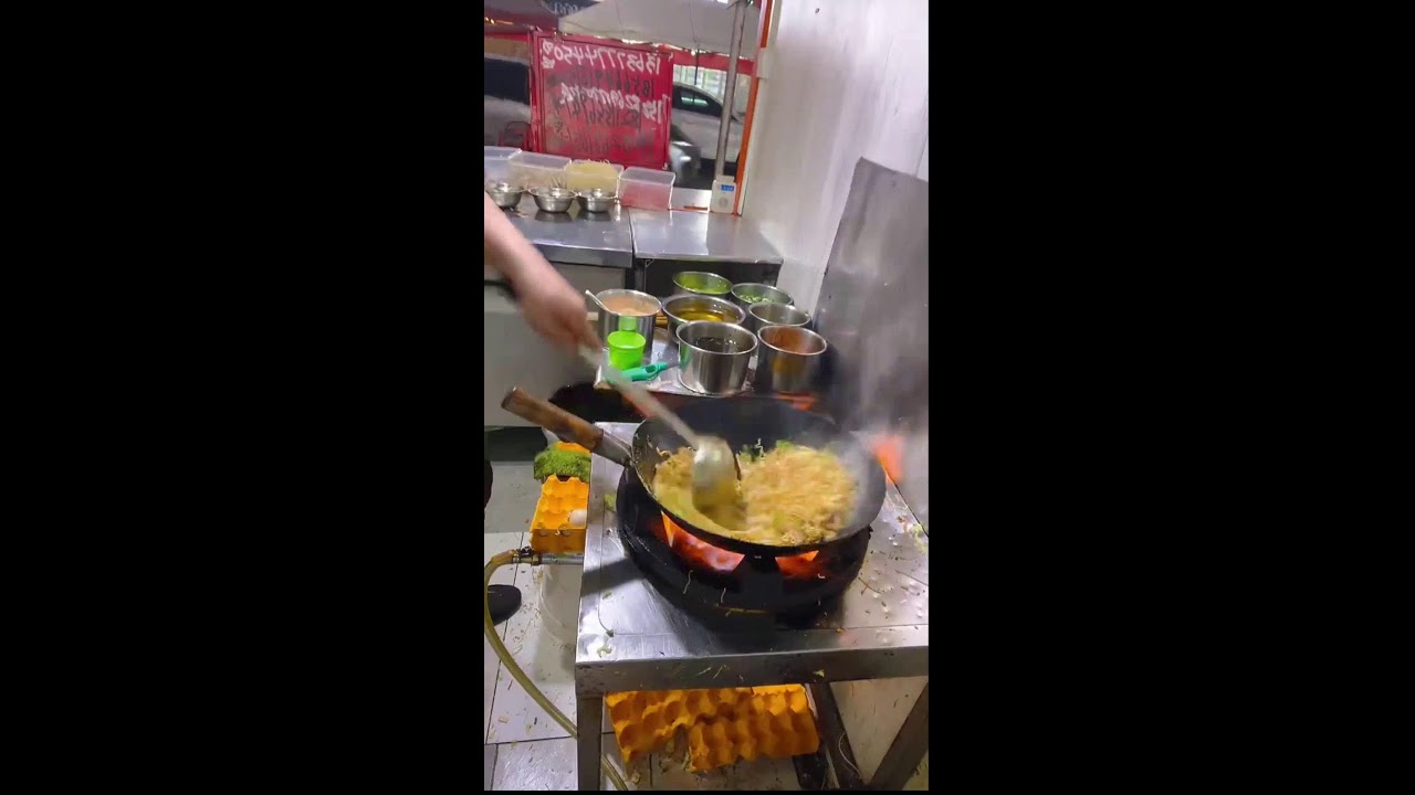 Third-Person Cooking | Fast-Paced Fried Rice & Noodle Prep | No Commentary