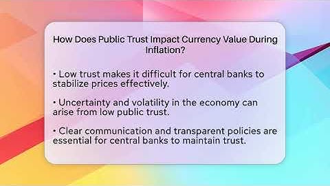 How Does Public Trust Impact Currency Value During Inflation? - Inflation Insight Channel