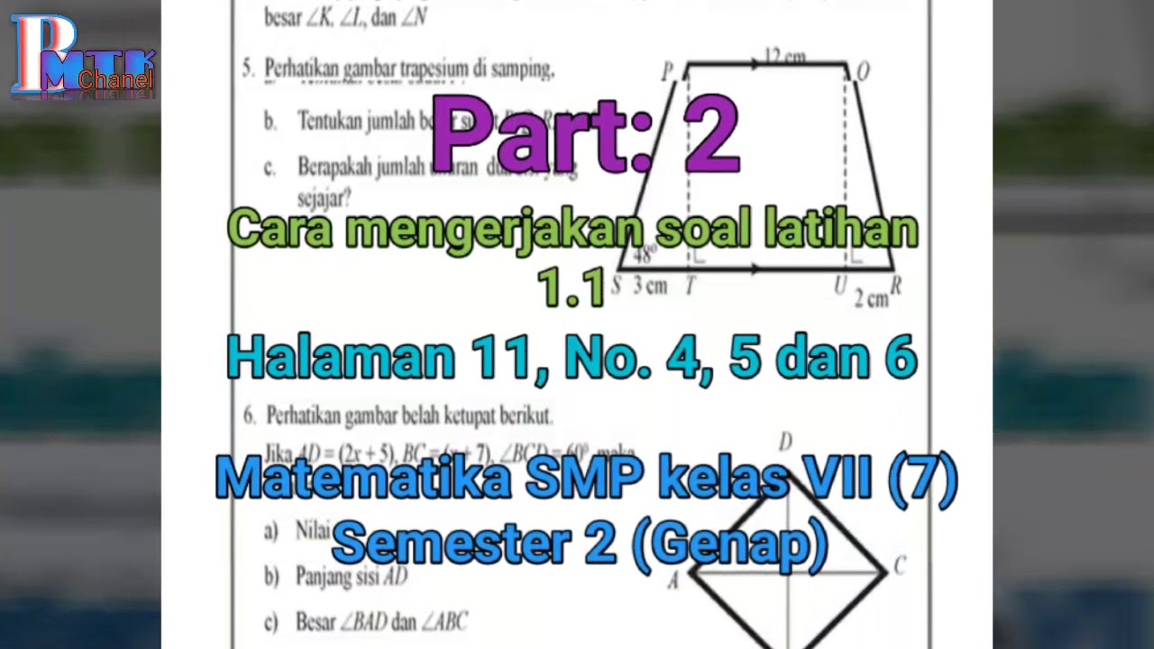 Cara Mengerjakan Soal Matematika Latihan 1 1 Hal 11 No 4 6