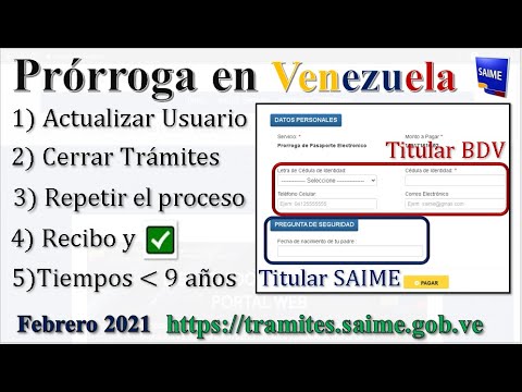 Cómo Pagar PRÓRROGA DE PASAPORTE EN VENEZUELA | SAIME 2021 | con Banco de Venezuela