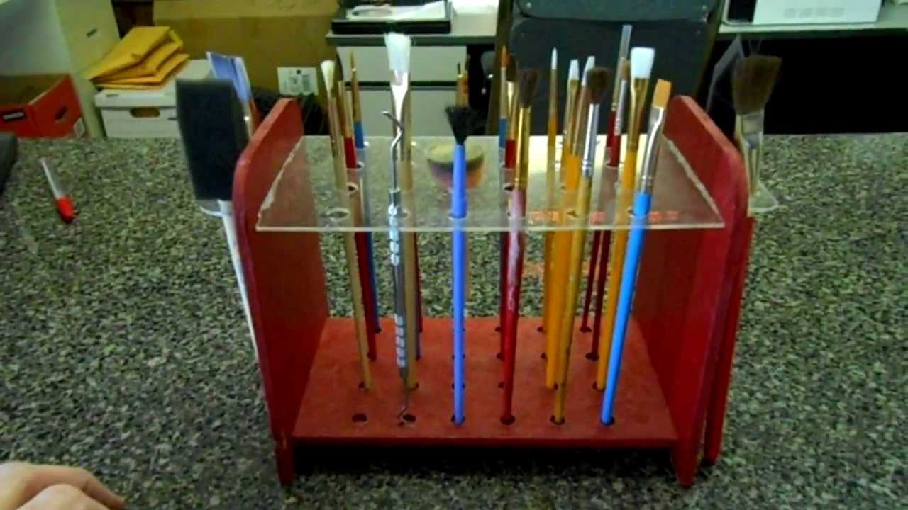 Artist Paint Brush Organizer DIY CAD/CAM Build YouTube