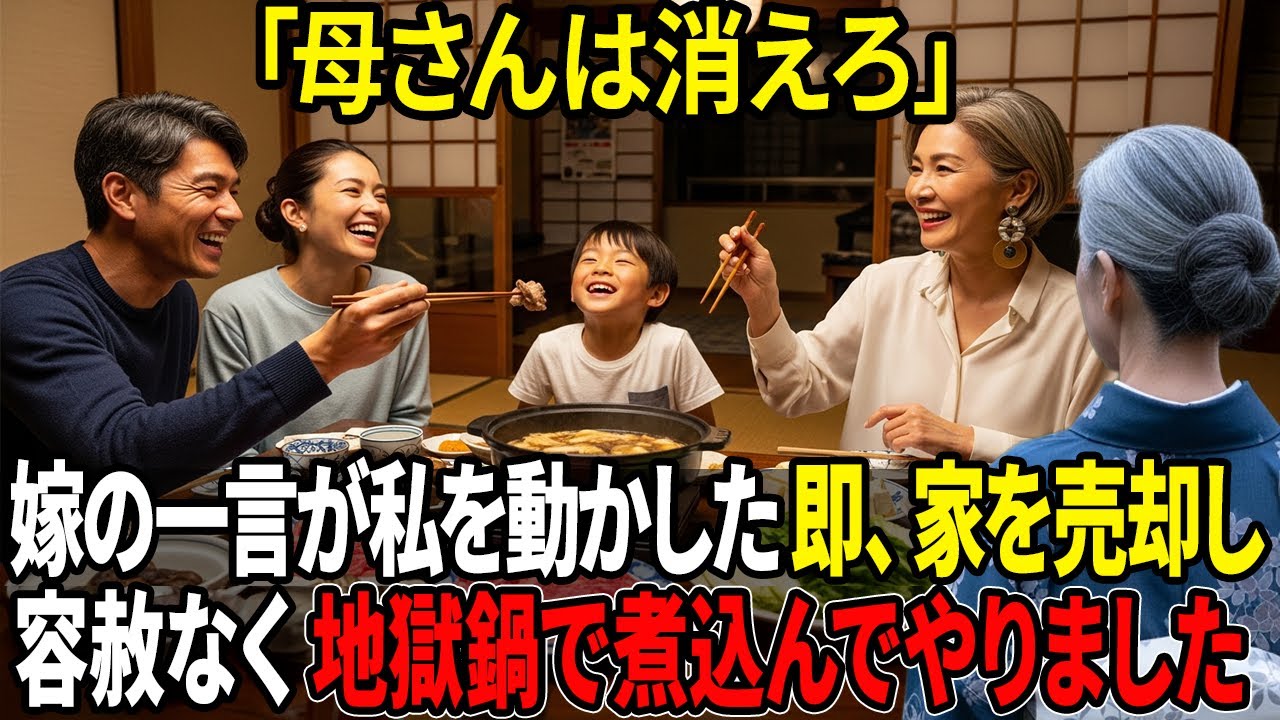 嫁が「母がいなくなればいいのに」と言うのを偶然聞いた…翌日、私は即家を売り、ひっそりと去りました。