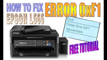 HOW TO FIX ERROR 0xF1 | EPSON L565 SERIES