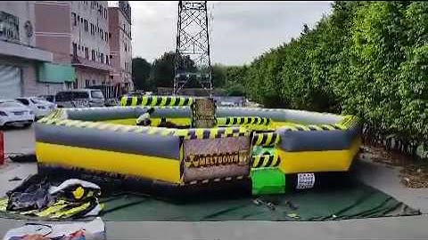 Inflatable meltdown wipe out game from YARD inflatable